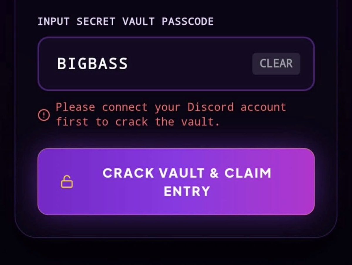 FunghiSlots's tweet photo. Today’s code and Today’s error message 

If you get this error sign out of discord  top right and sign back in.. let me know if you get any issues https://t.co/icXc6HsZCp