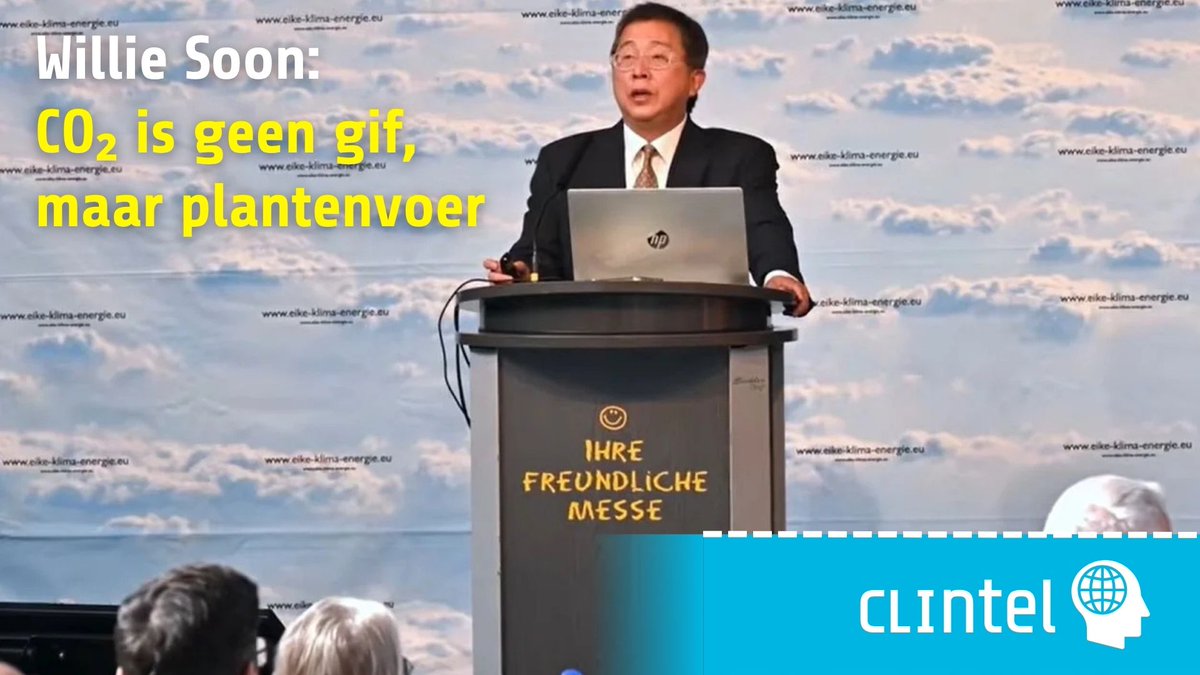 ClintelNED's tweet photo. “CO₂ is geen duivels gas. Het is simpelweg voedsel voor planten.” Dat zei Willie Soon op de EIKE-conferentie in Halle eind juni. Hij betoogt dat CO₂ geen verontreinigende stof is, fossiele brandstoffen welvaart hebben gebracht en natuurlijke koolstofstromen veel groter zijn dan menselijke uitstoot. De aarde wordt groener, geen “emissie-noodsituatie”. 

#klimaat #energie #CO2
Lees het volledige verslag: 
https://t.co/RwuMyQH1Pd