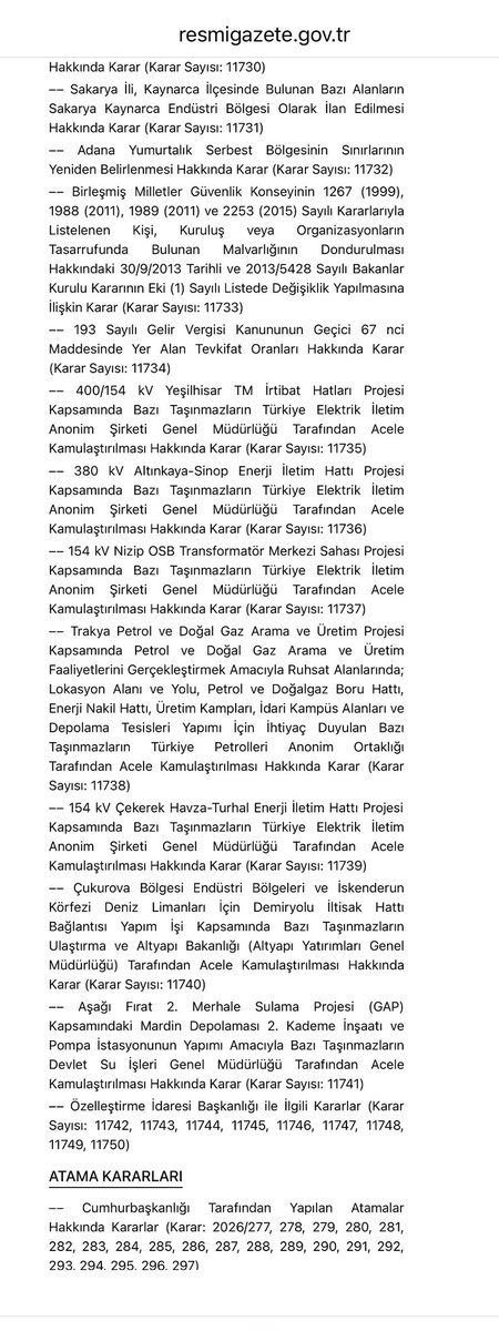 nasuhbektas's tweet photo. Sadece bir imza ile
Bugün resmi gazetede sayısız acele kamulaştırma kararları
Sayısız atama kararları
Sayısız özelleştirme kararları
Sayısız değişiklik kararları
Hepsi sadece bir kişinin kararı bir imza ile https://t.co/e20iRTm3Jy