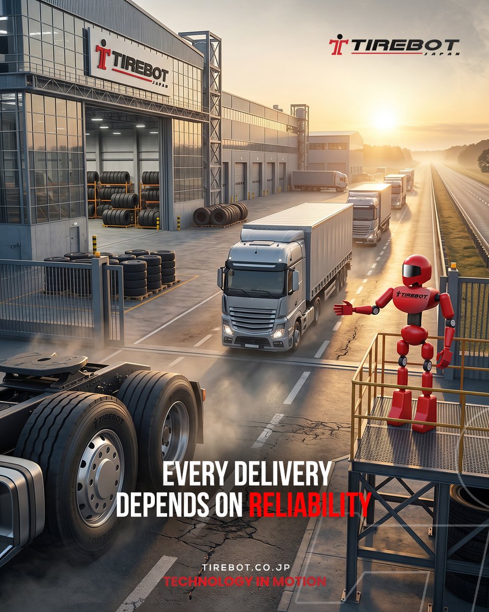 TirebotJapan's tweet photo. Fleet performance starts from the ground up. Tirebot TBR tires help reduce operating costs through longer mileage, optimized wear, and excellent heat resistance, keeping trucks moving farther with fewer interruptions.

Explore TBR solutions : https://t.co/Uqz2Jxq35e https://t.co/bPvYFzept6