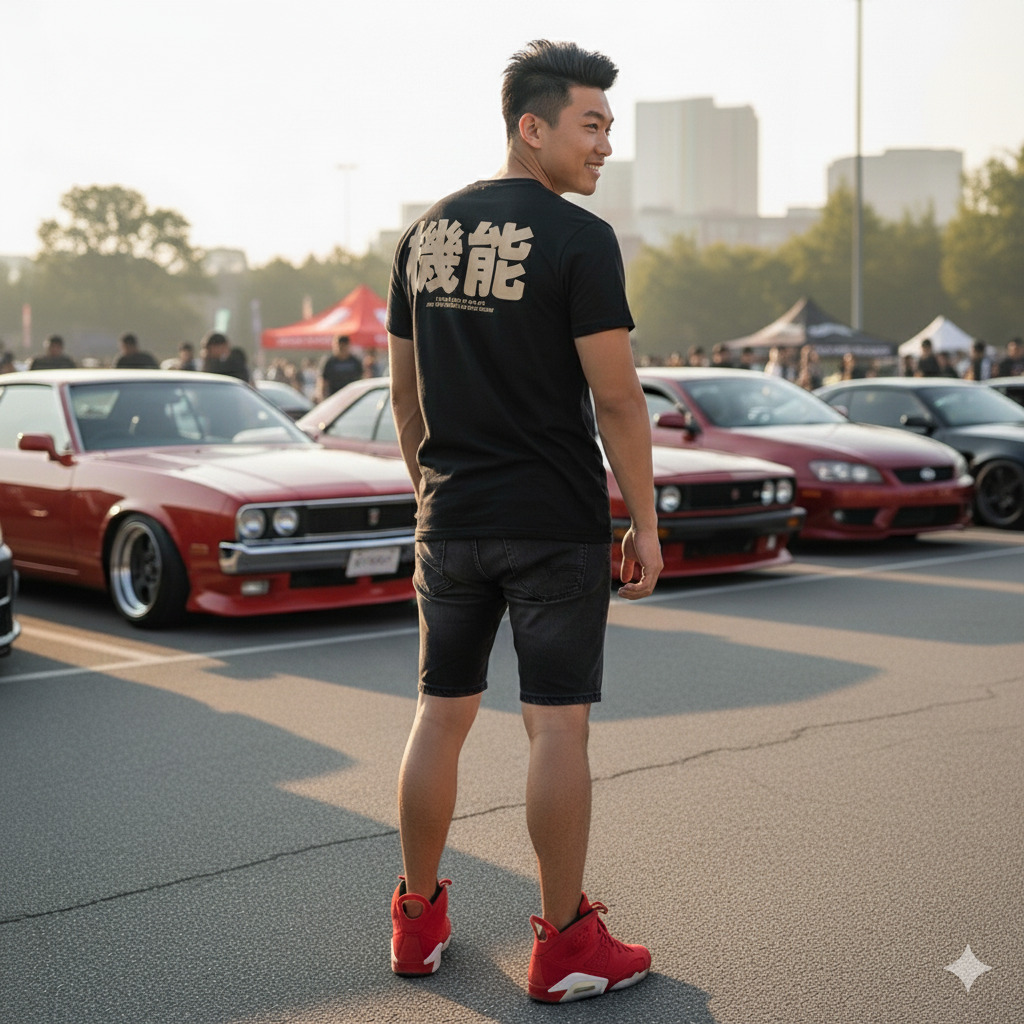 NathanielPsp's tweet photo. JDM Script Logo Tee - Black 
Car meets. Street lights. Global unity. The next Func7ion release represents a lifestyle—not a trend, but a way of living. Stay locked. The streets are calling. Online store link in bio. https://t.co/U5QENuDroR