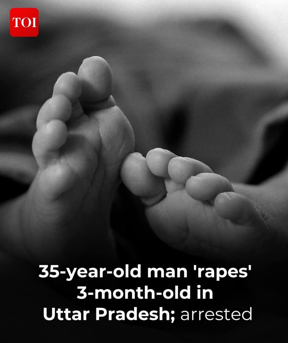 Umm_e_Meeran's tweet photo. #UP #SadaHuaSamaj
3 महीने की बच्ची को भी नहीं छोड़ा ज़लील आदमी ने 🤬🤬🤬
A three-month-old girl was #raped allegedly by a 35-year-old neighbour #Jetendra in a village in Uttar Pradesh's Mainpuri, police said on Thursday. https://t.co/N0rUCtllgE