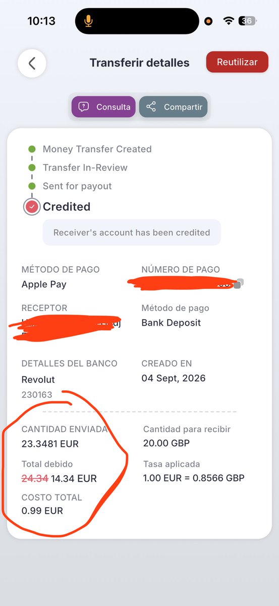 RastreaPromos's tweet photo. Gracias a otra persona, que nos ha hecho ganar 10€ a él y 10€ a mí por hacer una simple auto transferencia a él mismo, y espero 40 min! 
Así da gusto! https://t.co/g0DXxL1u4X