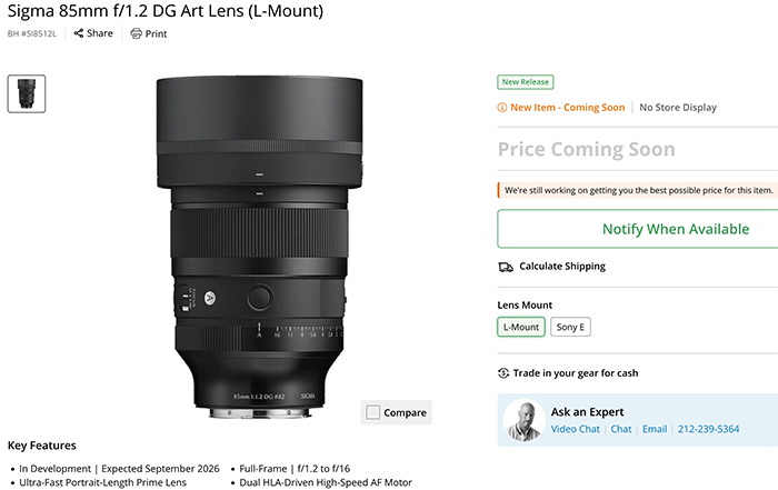 Lrumors1's tweet photo. To be announced tomorrow (Sept 8): Two new Sigma L mount lenses!
https://t.co/8LS8gb3TyJ https://t.co/hP71cy7jpX