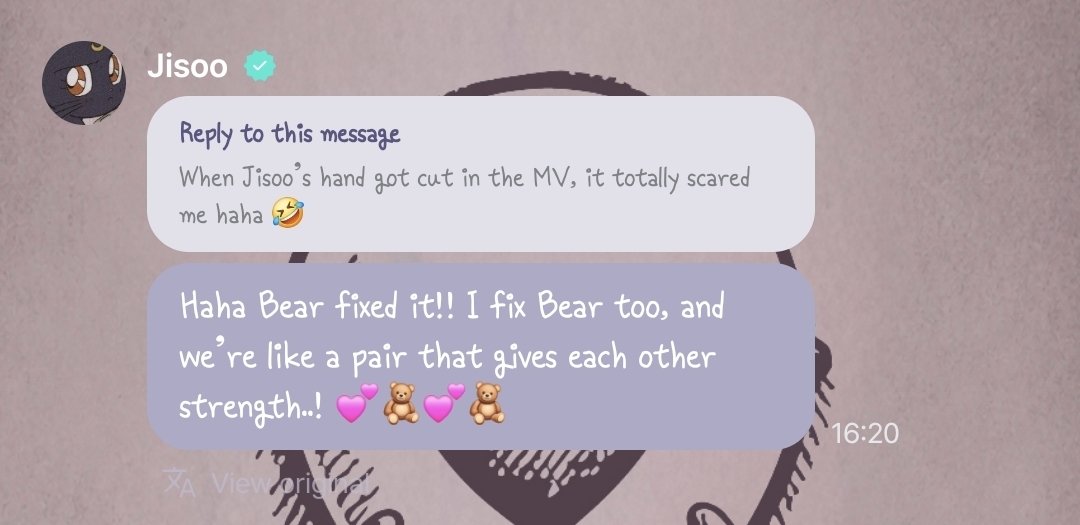 ForeverKimJisoo's tweet photo. 090526  https://t.co/9zKumLvYu9 update 🧸

Knowing what the bear means now 🥹🥹🥹 
@officialBLISSOO we love you https://t.co/u8z6oX0c87