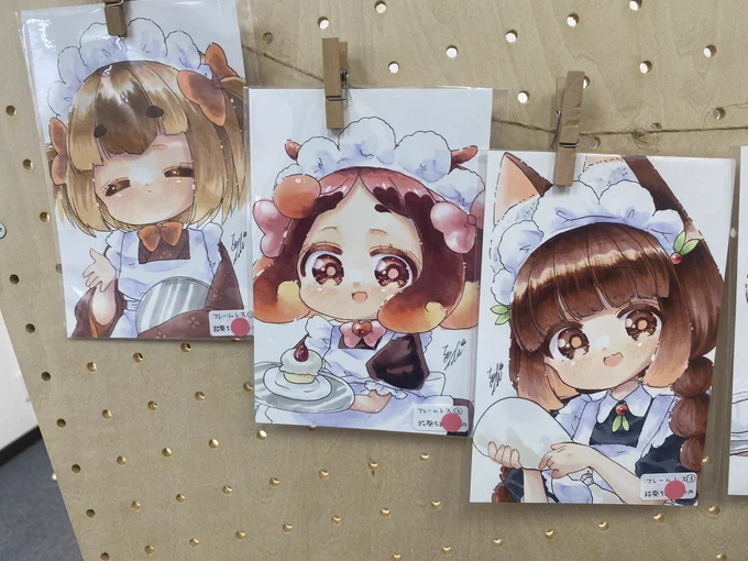 ゆりあ【イラストコピー】確認用 結葵ちま🐥こみトレK02ab5号館🐈‍⬛るなちま喫茶店2人展🪽🐈コピック