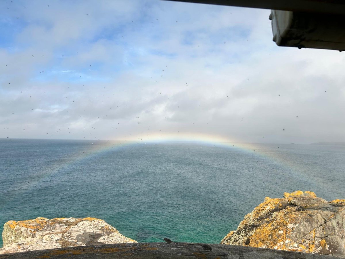 NCISTIVES's tweet photo. Rainbow 🌈 season has started here, here are a couple of stunning photos of a lovely rainbow right in front of our station. 
Photos courtesy of our station secretary Jane 😀 #stivescornwall #ncistives #rainbows #EyesAlongTheCoast #Cornwall https://t.co/n6v2uc4irj