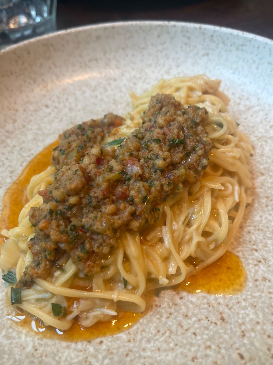 jayrayner1's tweet photo. For today’s @ftweekend I am at the slightly mad but very good Celentano’s, just reopened in a new Glasgow location, where they throw nuggets of lasagne in the deep fat fryer, serve linguine with a crab and nduja XO and many other good things besides.

https://t.co/XUnKjtpDQK https://t.co/qxDcmAqTbt