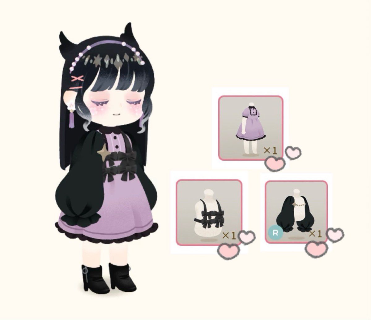 ___r_9_9's tweet photo. この組み合わせ可愛くてほんとに好き💜🖤

#リヴリー 
#ホムコーデ https://t.co/T7JU3N67DK