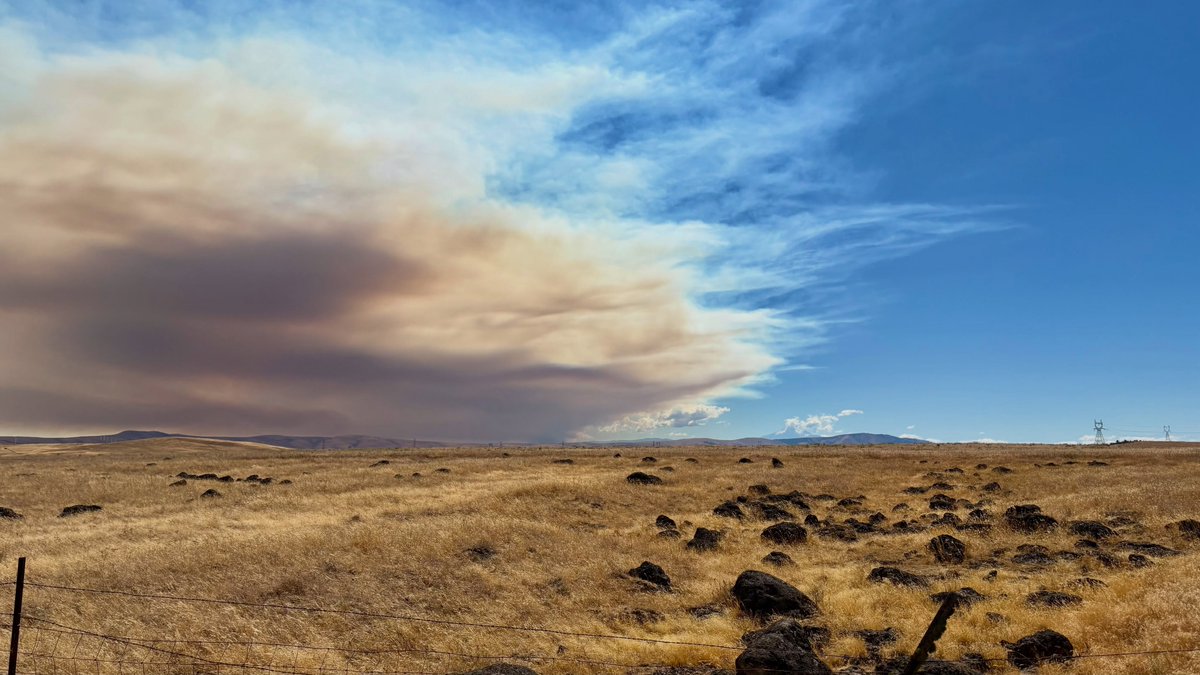 DamianCalomn's tweet photo. Smoke cloud from the fires in Oregon. https://t.co/B74TPWJbsC