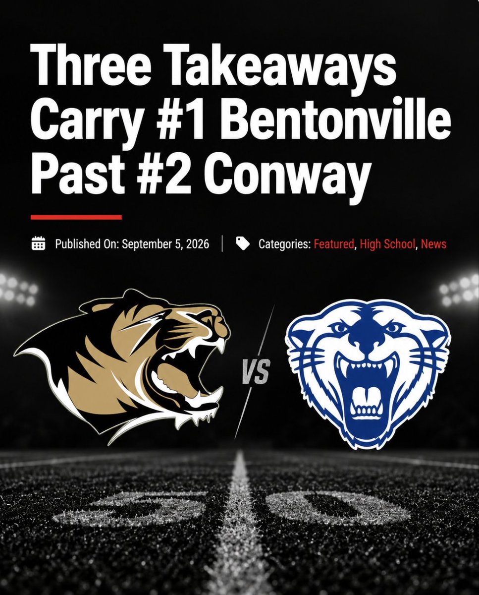 HootensARFBall's tweet photo. #1 Bentonville at #2 Conway Game 1 Recap 
  @BvilleFB  @ConwayAthletics  @CoachJGrant https://t.co/Al4xZcccll