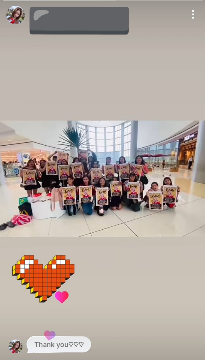 GlobalForRami's tweet photo. Rami’s mom responded to Filipino MONSTIEZ on her Instagram Story with a sweet “Thank you ❤️” 

So heartwarming to see. 🥹🤍
#RAMI #BABYMONSTER 
#CHOOMTourInManila
#BABYMONSTERinMANILA
#BABYMONSTERTakesOverManila https://t.co/08GkziXSxY