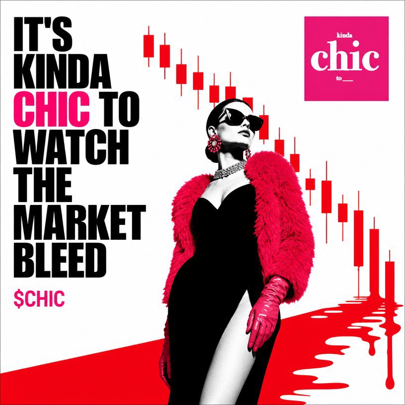 DaCryptoXer's tweet photo. Some meme projects try to explain too much. Kinda $CHIC takes the opposite approach, simple concept, recognizable branding, and a narrative that can be understood almost instantly.

That simplicity is what makes it interesting to me. The community has a clear theme to build around, and the 112M+ $CHIC already burned gives the project another angle beyond the meme itself.

Now it really comes down to execution and community. If the Kinda Chic identity continues to gain traction, I’ll be interested to see where $CHIC goes from here.

CA: DFx9Zg1tgjBP9siauXi8QPxSX4QKxeNf7wkh4RFWpump

Chart: https://t.co/V3vqir3IqE

X: https://t.co/IdBT6nHYo6