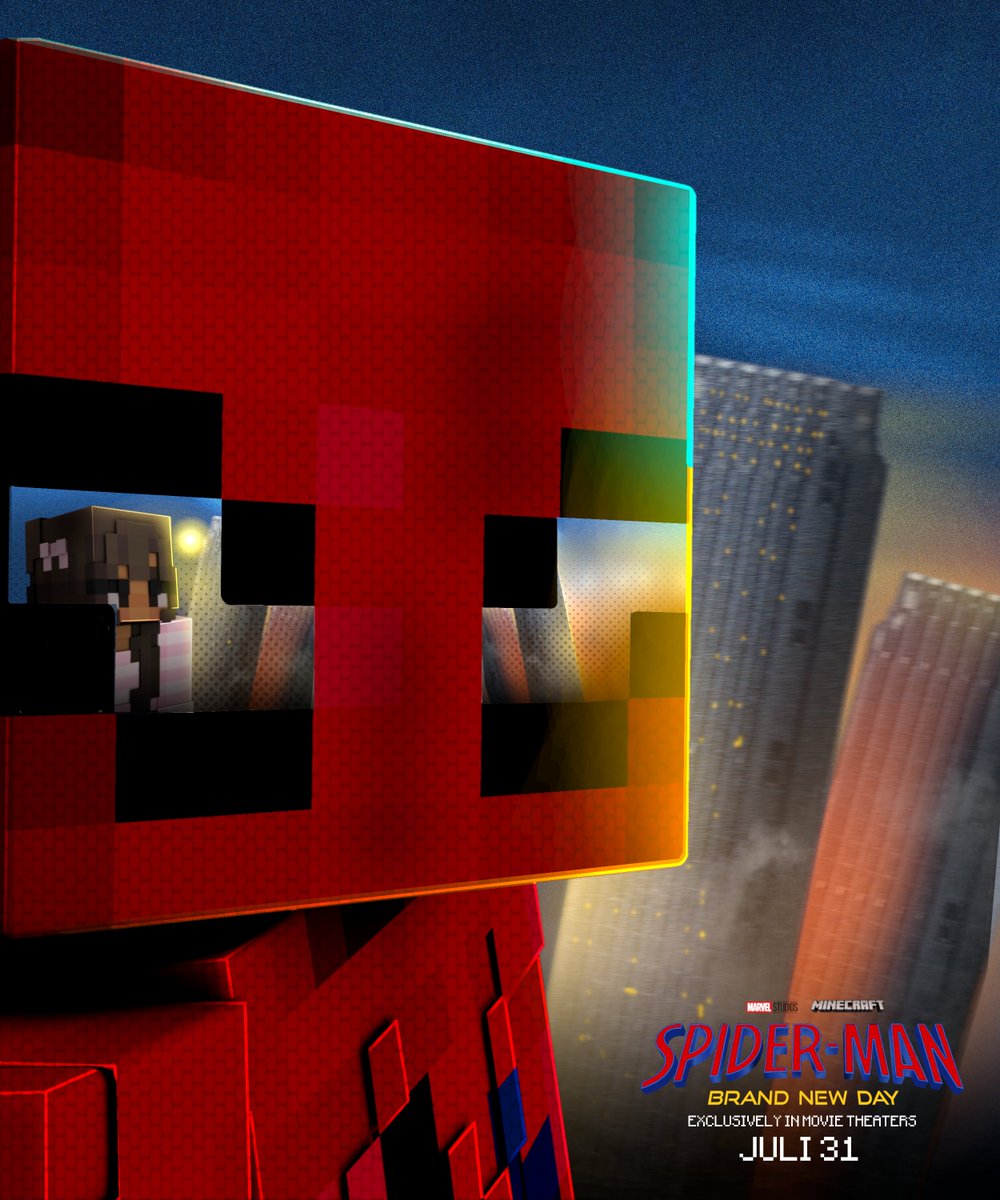 iamsimi09's tweet photo. Recent Minecraft X Spider Man Poster Concept. 🎨 https://t.co/ftjXc4I4bz
