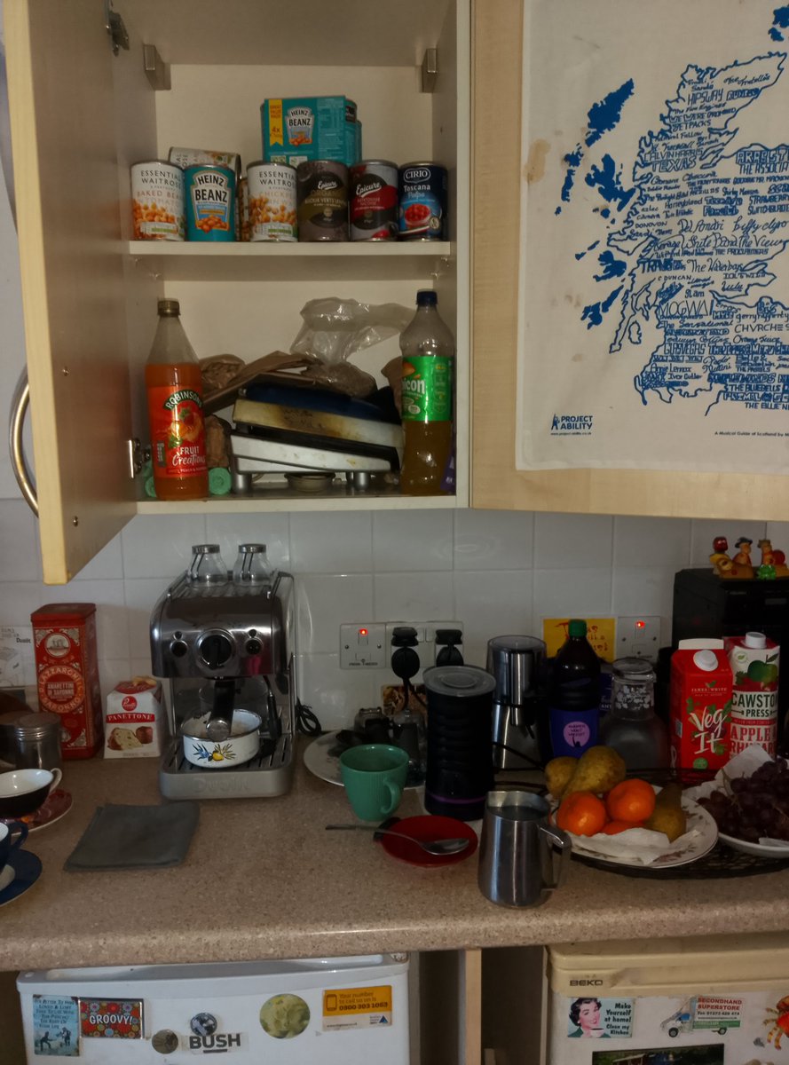annimeaculpa's tweet photo. #StoreCupboards 
some in my Kitchen🥫
I'm fortunate to have a big kitchen
Plenty of Cupboards 
for all my Tins😁
*Dame Angela Eagle* 
am ahead of you🤨😂
Warning UK To stock up re el nino
Climate Crisis
I've stored Tins for years
as I remember 
Hungry, Cold #MinersStrike 🤔🙏. https://t.co/1Yu7xl5MxM
