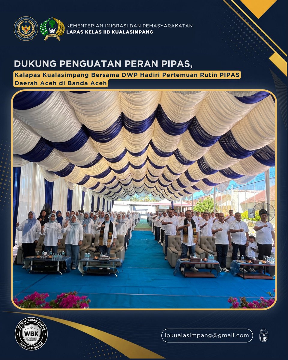 LP_Kualasimpang's tweet photo. 💢💢💢💢
Dukung Penguatan Peran PIPAS,
Kalapas Kualasimpang Bersama DWP Hadiri Pertemuan Rutin PIPAS Daerah Aceh di Banda Aceh✨

#𝘬𝘦𝘮𝘦𝘯𝘪𝘮𝘪𝘱𝘢𝘴 #𝘥𝘪𝘵𝘫𝘦𝘯𝘱𝘢𝘴 #𝘥𝘪𝘵𝘫𝘦𝘯𝘱𝘢𝘴𝘢𝘤𝘦𝘩 #𝘭𝘢𝘬𝘶𝘴𝘪𝘮 #𝘱𝘦𝘮𝘢𝘴𝘺𝘢𝘳𝘢𝘬𝘢𝘵𝘢𝘯 https://t.co/uUaui9fLuI