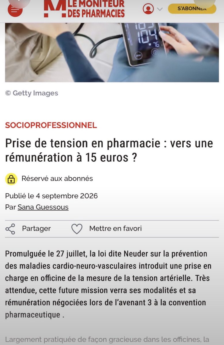DavidCIABRINI's tweet photo. Et après ça s'agite autour des medecins qui font un motif par consultation mais l'assurance maladie incite à ça!
Si en pharmacie c'est 15€, chez moi ça en vaut bien 30€ et juste pour la tension arterielle!
@FMFofficiel https://t.co/zAN91wYlFm