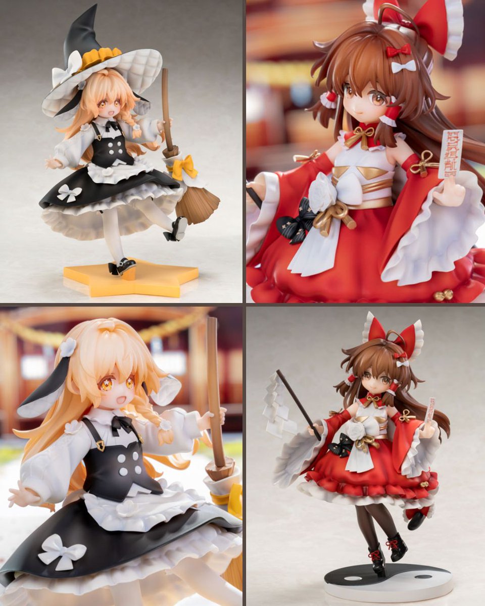 mecchaJP's tweet photo. 👻 Touhou’s cutest spooky duo has arrived! 🎃 
Touhou Project Tenohira Spirit Reverse - Figure Reimu Hakurei &amp; Marisa Kirisame ✨ Preorder Available Now at the link below!
🛑 https://t.co/2Y6v4LJibB

#TouhouProject #Halloween https://t.co/5N711ZOXqc