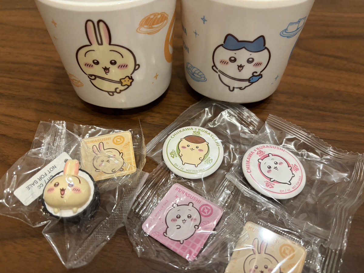 Camembertbite's tweet photo. 昨日行ったちいかわコラボの戦利品
待ち時間予想がまさかの500分でした。 https://t.co/D6ufA1IXfv