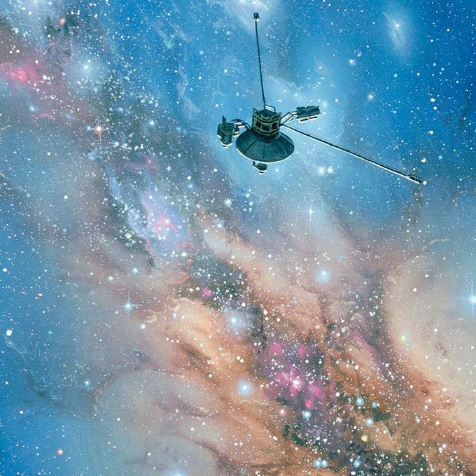 Rainmaker1973's tweet photo. Fun fact.

Voyager 1, currently over 16 billions miles away (nearly 1 light day), still operates using 69 KB of memory, 8 track tape and Fortran code written in 1977. https://t.co/dAOr8ss4Jo