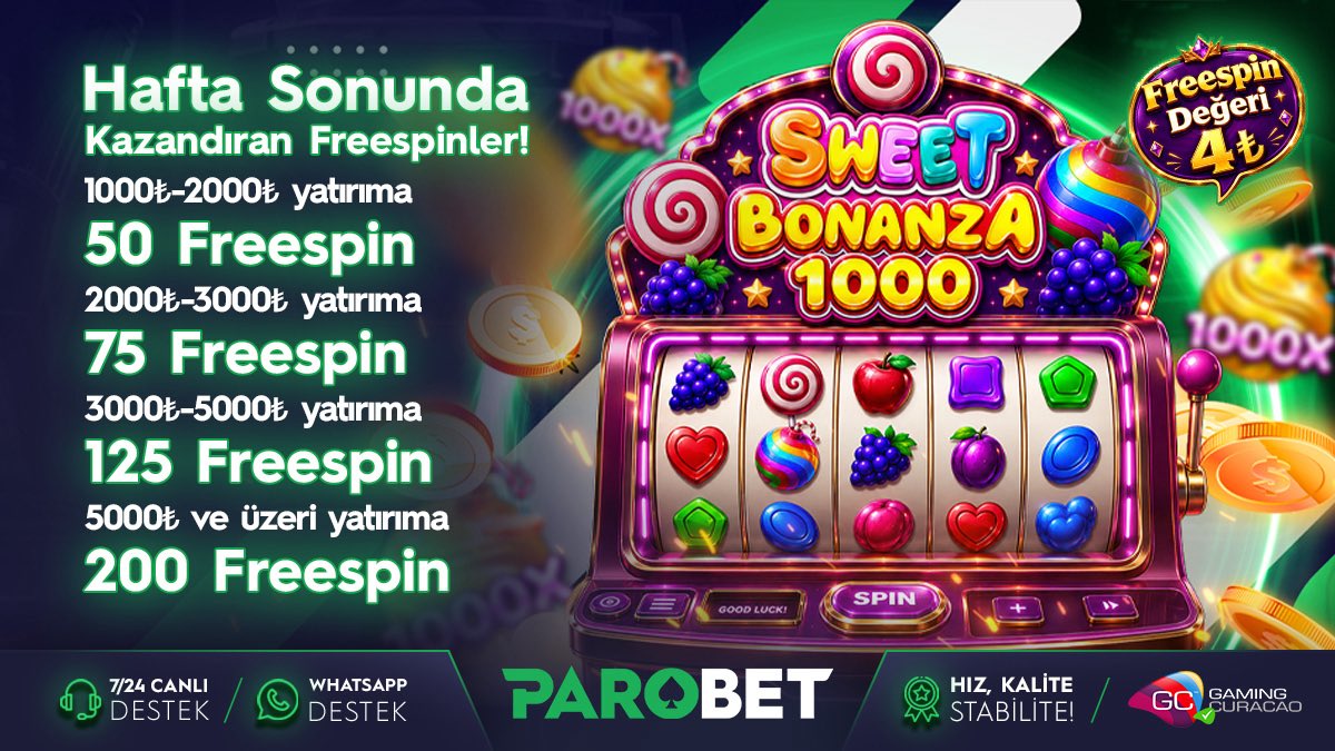 ParoSocial11's tweet photo. 🟢 #ParoBet'te Hafta Sonunda Kazandıran Freespinler ‼️

✅1.000₺ - 2.000₺ Yatırıma 50 Freespin
✅2.000₺ - 3.000₺ Yatırıma 75 Freespin
✅3.000₺ - 5.000₺ Yatırıma 125 Freespin
✅5.000₺ ve üzeri Yatırıma 200 Freespin Hediye‼️

🎯 Kazanmak için tıkla https://t.co/0wTWyQzHyp 👊 https://t.co/wUoVffE3Nq