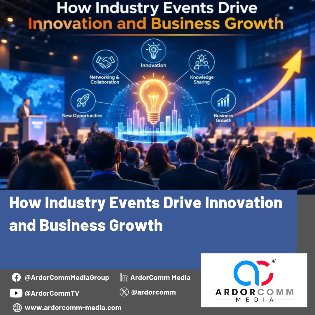 ardorcomm's tweet photo. How Industry Events Drive Innovation and Business Growth

https://t.co/S2kks7NWKx

#IndustryEvents #BusinessGrowth #Innovation #Networking #IndustryLeadership #BusinessInnovation #CorporateGrowth #KnowledgeSharing #MarketTrends #Entrepreneurship #ArdorComm #ArdorCommNews https://t.co/lImmjloOlM