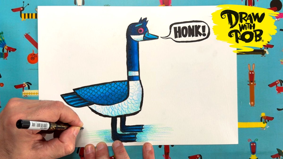 RobBiddulph's tweet photo. ✏️PENCILS AT THE READY, TEAM! In this brand new episode of #DrawWithRob we're drawing a Canada goose, as featured in my latest picture book SOUTH 🪿! So grab some paper and something to draw with and let's do this! Remember to share your pictures using the #DrawWithRob hashtag. GOOD LUCK!
https://t.co/f16jy0L6yY