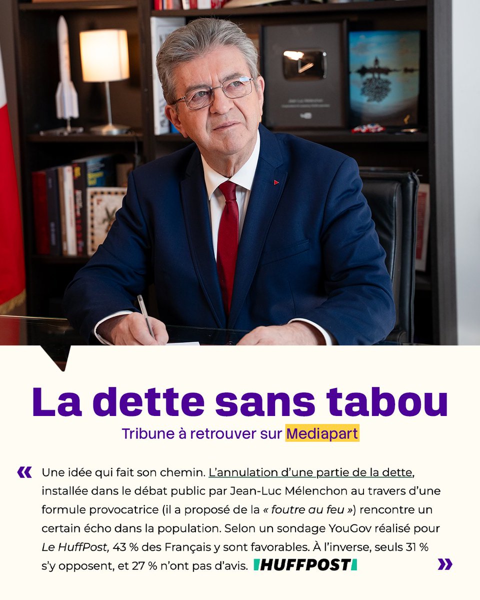 JLMelenchon's tweet photo. 🔴📝 « La dette sans tabou »

Retrouvez ma tribune sur l'annulation de la dette auprès de la Banque centrale européenne.

👉 https://t.co/2wvjtPmIGI