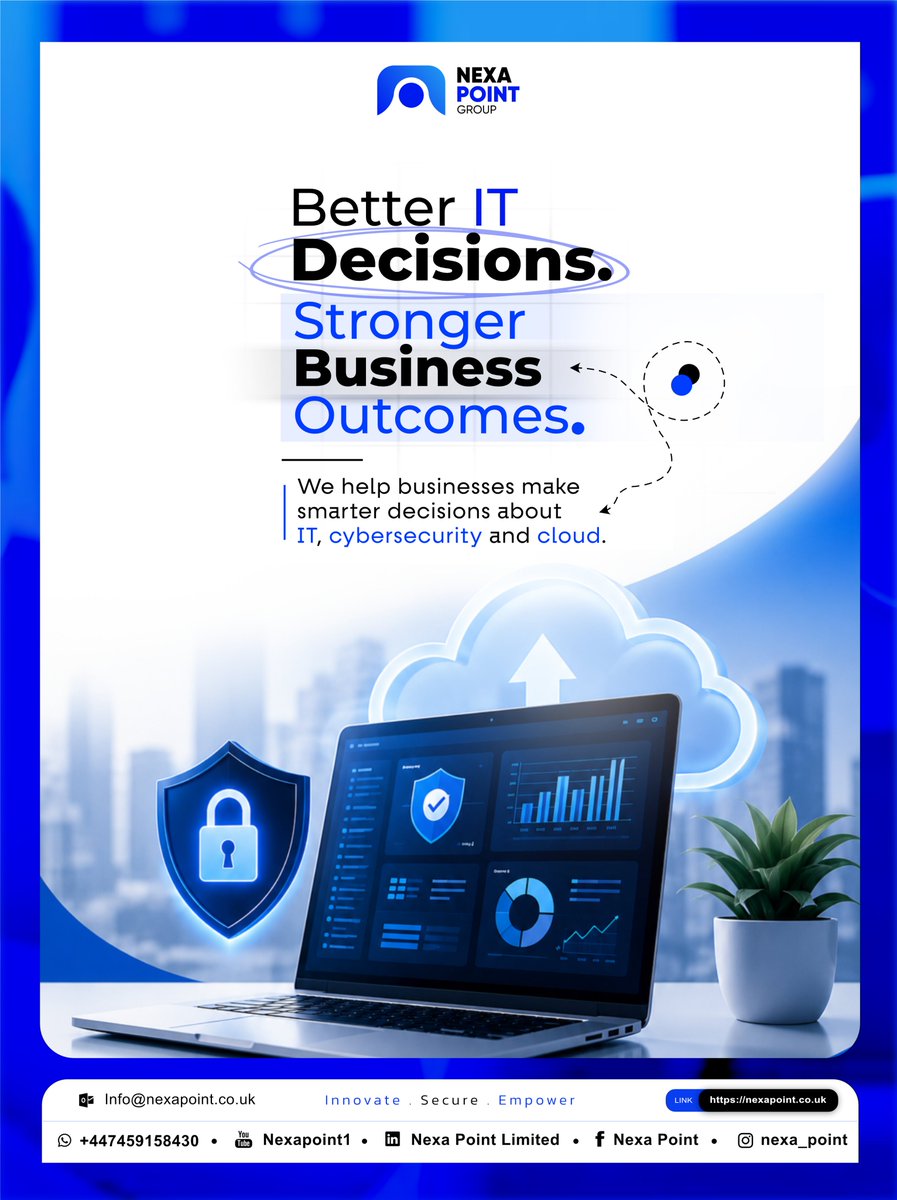 Nexapoint_'s tweet photo. Your business doesn’t need more technology. It needs the right technology.
Better IT. Stronger security. Smarter cloud decisions.
What’s the biggest IT challenge holding your business back? https://t.co/YTQjOmpSIN