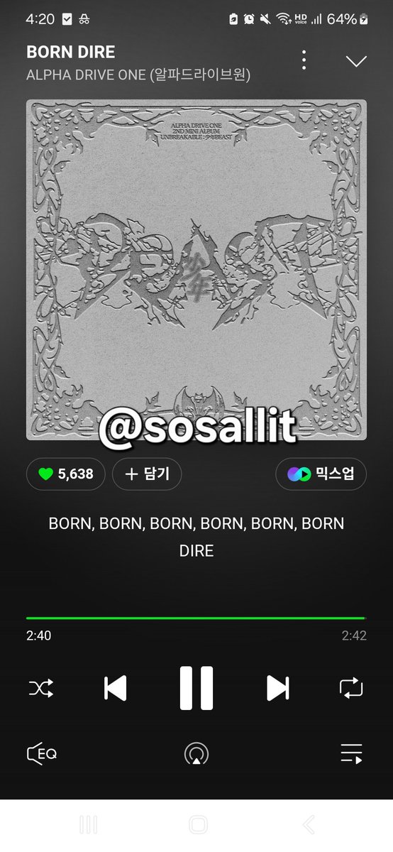 sosallit's tweet photo. @ALD1_official #ALPHADRIVEONE #ALD1
#알파드라이브원 
#BORN_DIRE #ALPHADRIVEONE_BORNDIRE
260905 16시 멜론 https://t.co/8rZY5tU9oe