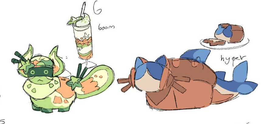 angelspamton's tweet photo. oomfs by chance do any of you have front and side profiles of these little beans in game https://t.co/LwKKRlClPL