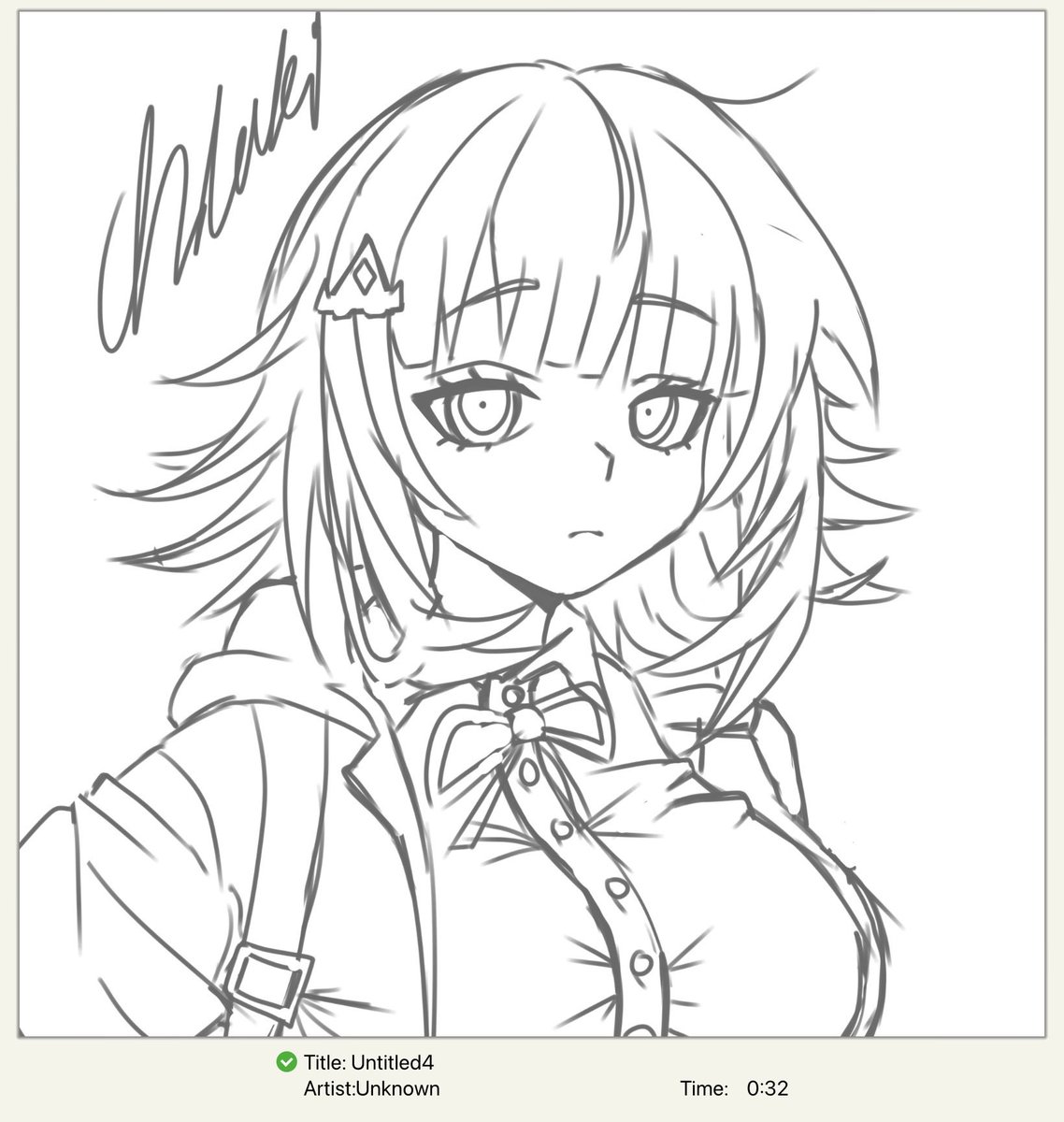 Clxoudy777's tweet photo. Chiaki sketch!! https://t.co/xFz7IUQzUf