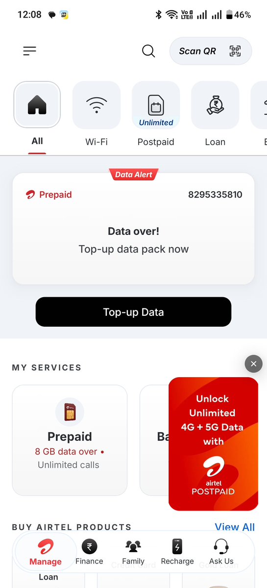 Guneet1910's tweet photo. @airtelindia 

Tdy I did a recharge of 279  for ott &amp; 30 gb through mobile no 8295335810. But i am unable to claim my Netflix ott. Since morning no one from Airtel is owning responsibility for failure to provide me services. It's a clear fraud. Refund my money

@TRAI @MIB_India https://t.co/yxGiWTuuVM