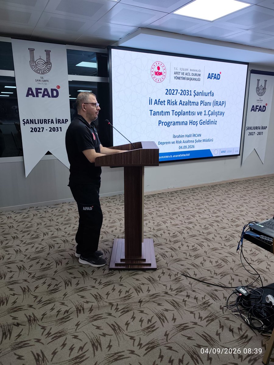 AFADSanliurfa's tweet photo. Şanlıurfa’da afet risklerinin azaltılmasına yönelik çalışmalar kapsamında, 2027-2031 İl Afet Risk Azaltma Planı (İRAP) hazırlık sürecine ilişkin Teknik Çalışma Grubu 1.Çalıştayı gerçekleştirildi. https://t.co/QiwCtNWmBi