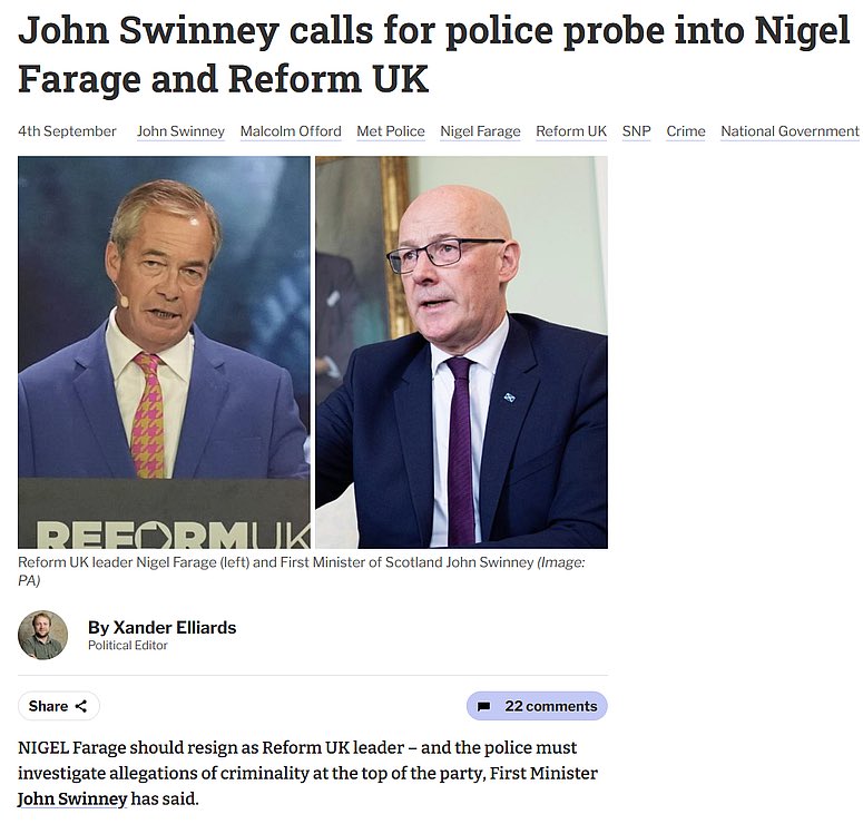 WingsScotland's tweet photo. Yes, we need more police investigation of possible criminality around party finances, right John? https://t.co/CCuFVog5WB