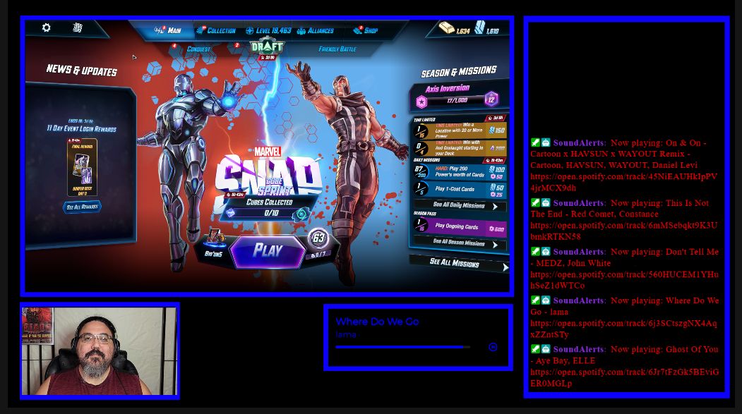 Bulwark_Shields's tweet photo. Piece by piece my stream is coming together. 

I seriously  need feedback. Please let me know what you think about this layout!

#Twitch #Streamers #VTuber #Gaming https://t.co/XJX0wmh5Go