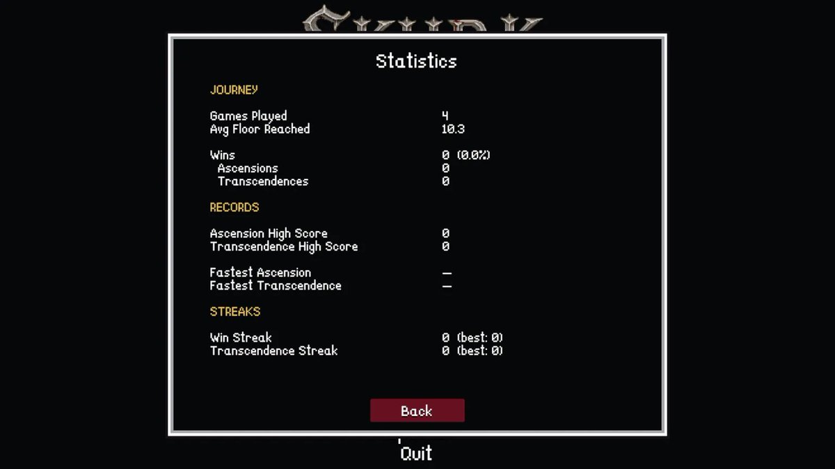 apgamesdev's tweet photo. Nothing fancy to show this week, but added some statistics that tracks your progress.
#screenshotsaturday #indiedev #gamedev #ゲーム制作 https://t.co/PcXhP2g2Vx