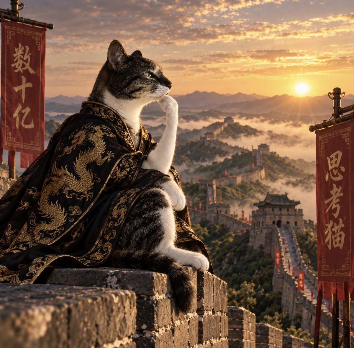 CryptoKaleo's tweet photo. 我的中国兄弟姐妹们，是时候让“思考猫”  迅速冲向新高了。相信数十亿的力量。 thinking-cat:native 🤔🐈 https://t.co/x7dDmggJj1