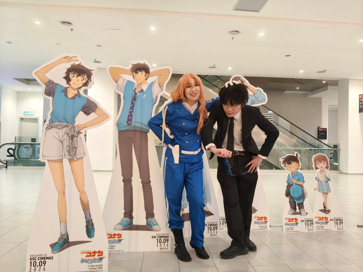 KC_Brycat's tweet photo. #gsc #conan #fallenangelofthehighway #コナン　

松田陣平　と　萩原千速　
Conan movie fan screening https://t.co/U6wef9yIkV