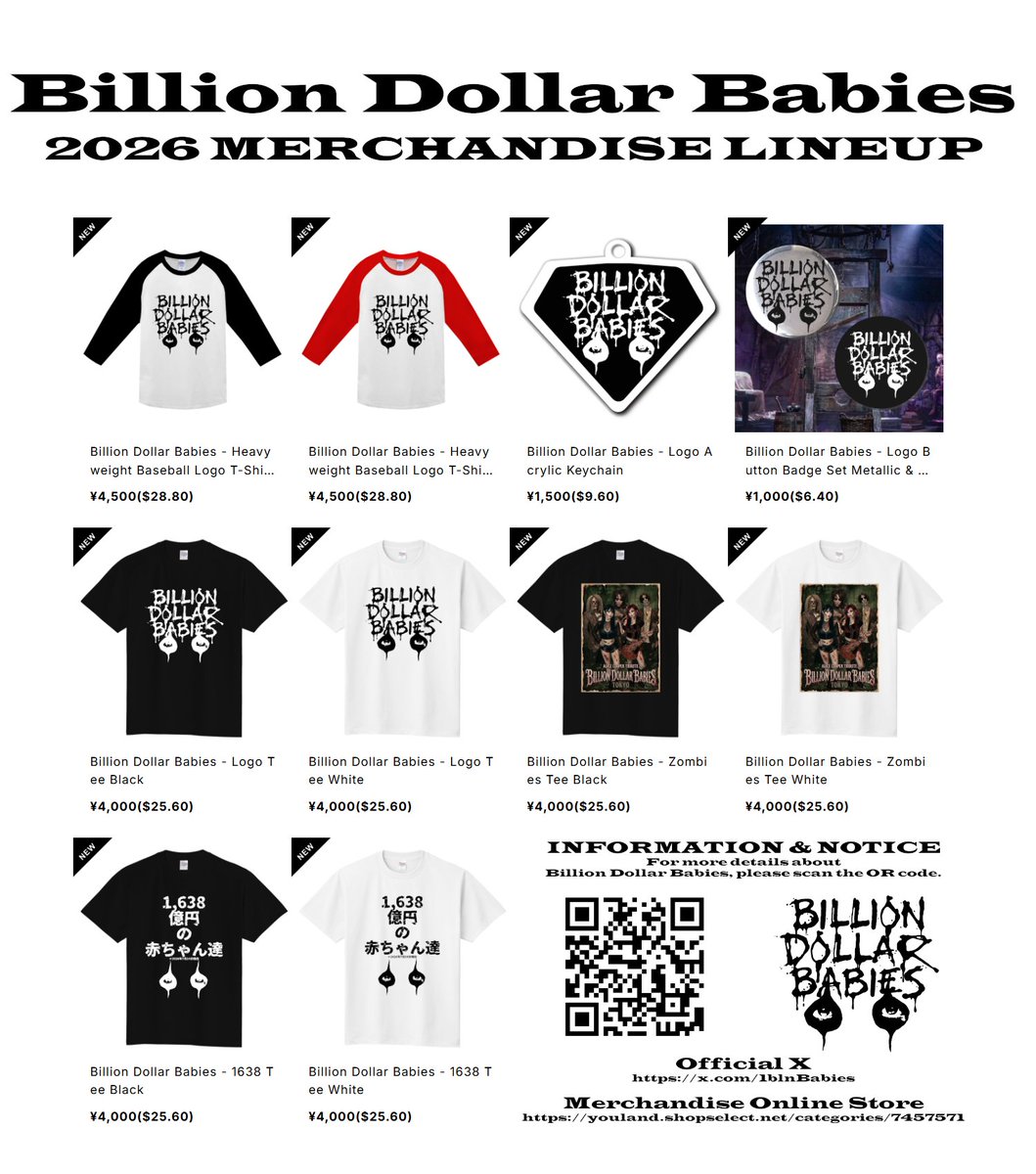 1blnBabies's tweet photo. Get your hands on official Billion Dollar Babies merch right now!
Quantities are strictly limited!

You're gonna fucking love 'em!!
Don't miss it!

https://t.co/Xds5Qi67Ky https://t.co/RJYU2CGuk2