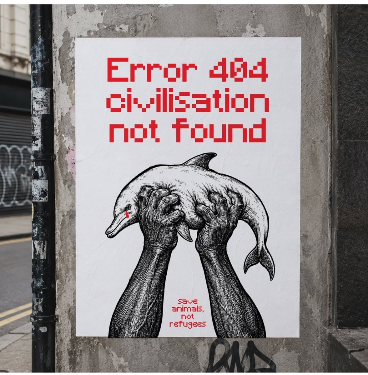 ACHAROLD5's tweet photo. "Salva animales, no refugiados"

(Itálica artegrafica) https://t.co/chVsdjmdhN