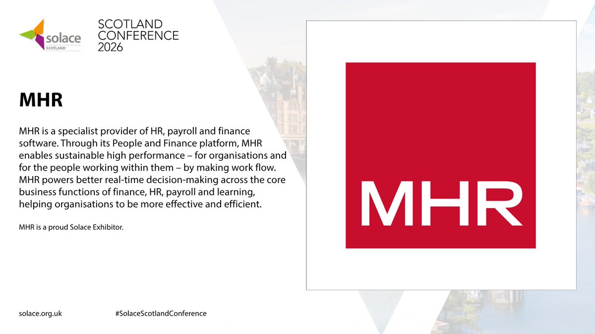 SolaceScotland's tweet photo. 💻 Meet MHR (@mhr_solutions) at #SolaceScotlandConference

Oban, Thursday 10—Friday 11 September 2026.

https://t.co/fqM1nMHOwQ

 #LocalGovernment https://t.co/LmEd5LcP0R