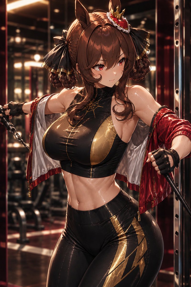 soranooto2711's tweet photo. トレーニング中のジェンティルドンナ💪 https://t.co/xNpVlyWN18