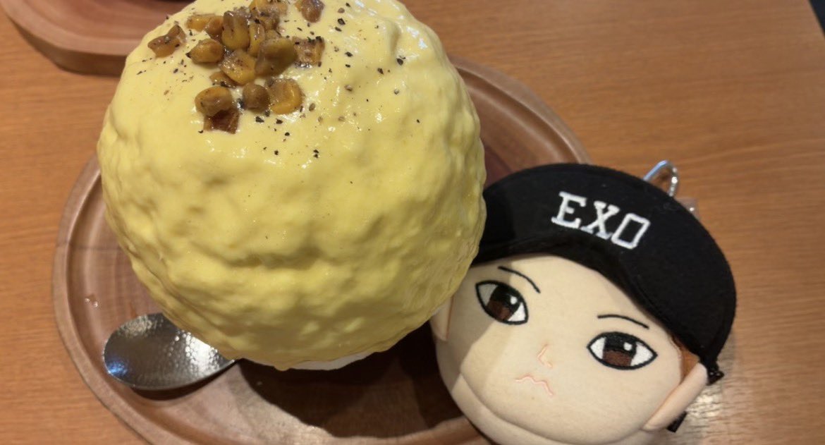 asukakote's tweet photo. 焼きもろこしかき氷🌽

美味しかった✨✨ https://t.co/LJxAiKiWs1