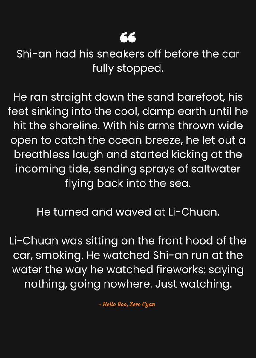 itszerocyan's tweet photo. A fleeting moment, frozen in time. 🌊📹
Chapter 14 - Beautiful Things
Hello Boo - now on Wattpad. Link in bio.♥️
#aylio #BLnovel #HelloBoo https://t.co/c3eXXVnp6V