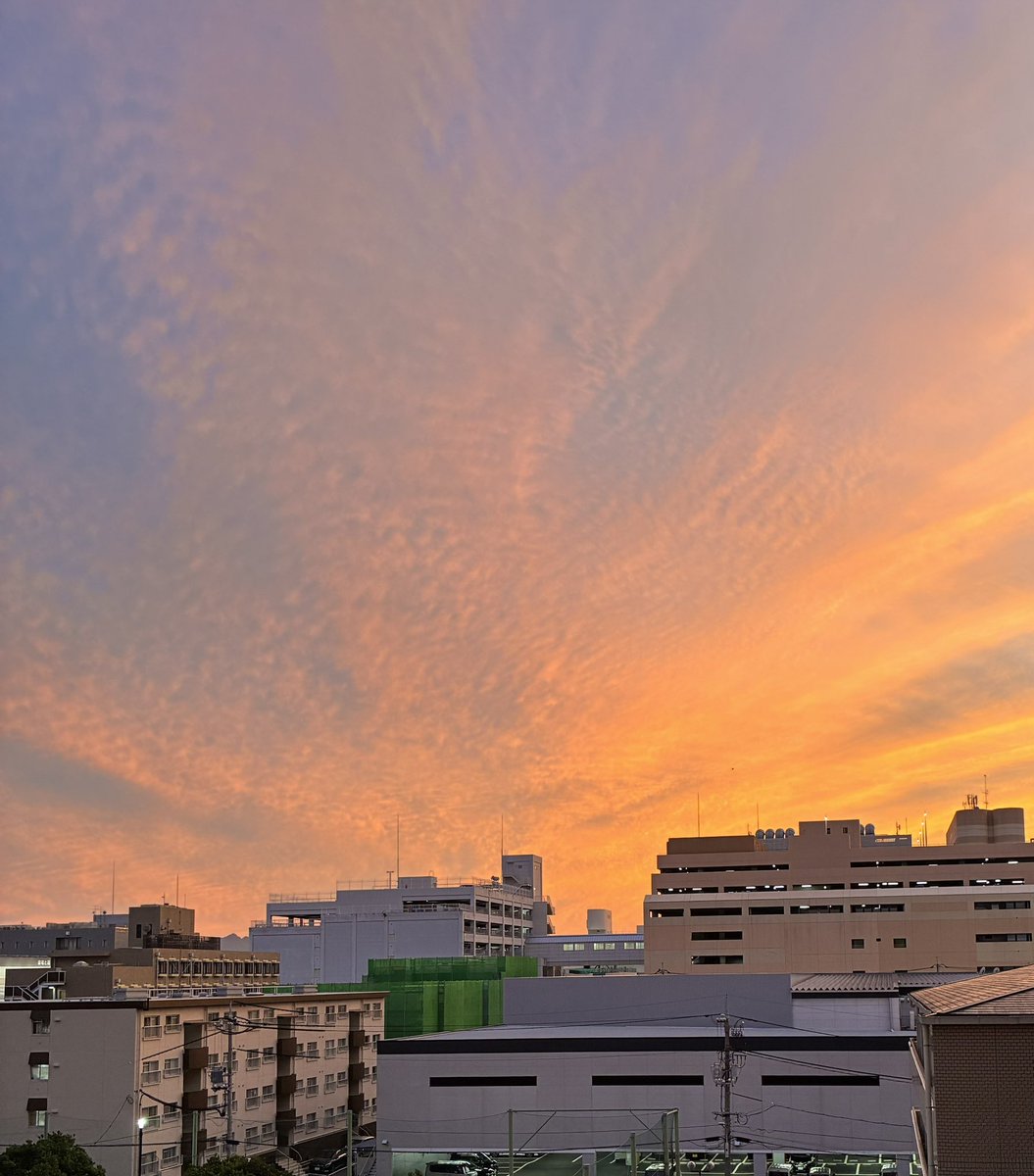 masa49224475's tweet photo. 今日も皆んな、よく頑張ったから、綺麗な夕焼け🌆お届けします😊

なんだか鳳凰のような雲、ラッキー‼️
#広島市
#夕焼け https://t.co/1UGphwdlO3