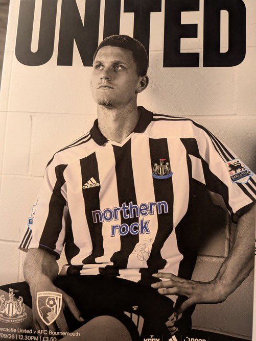 MAGSANDMATTERS's tweet photo. Sven Botman rocking an absolute beauty of a kit on today’s matchday program. All in favour of having a remake on this kit for next season? 🙋‍♂️👀
#NUFC

📸 | @DomScurr https://t.co/wamnGOnG54