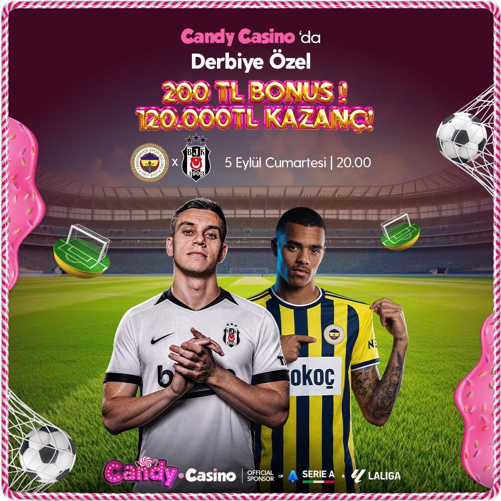 Candysosyal0's tweet photo. 🚀 DERBİ GECESİ GELDİ!

🇹🇷  Fenerbahçe - Beşiktaş 🇹🇷

⭐️ Ezeli rekabet, büyük mücadele ve 90 dakika boyunca nefes kesen futbol!

🧩 Yatırımınızın hemen ardından oyunlara katılım sağlamadan, 'CANLI DESTEK'
üzerinden bonusu talep edebilirsiniz.

📍 https://t.co/o6NH1byju3 https://t.co/dSYb9UqWju