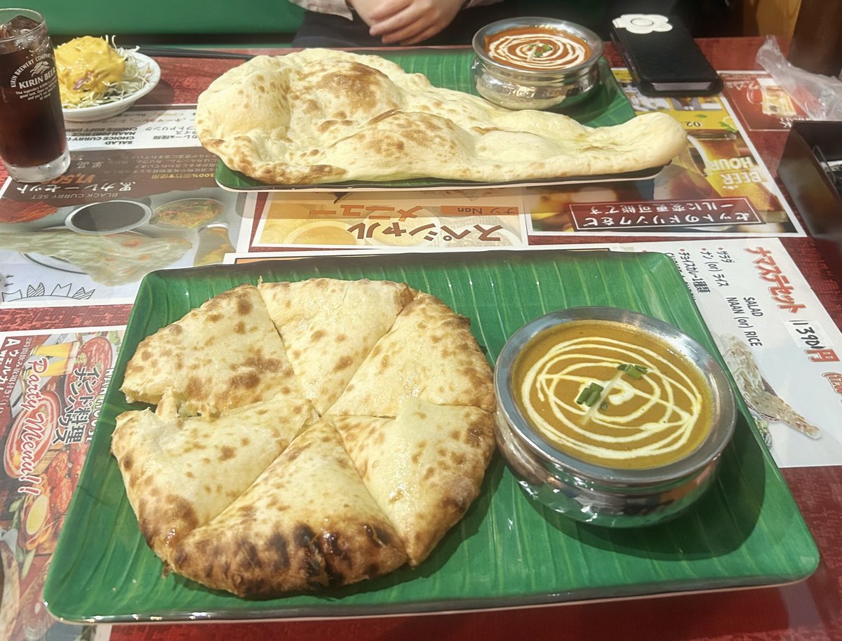 Tom0_m0's tweet photo. 後輩ちゃんとナン食べた!!
久しぶりにお腹いっぱいまで食べた( ´ڡ`*   ) https://t.co/bD6waRo70W