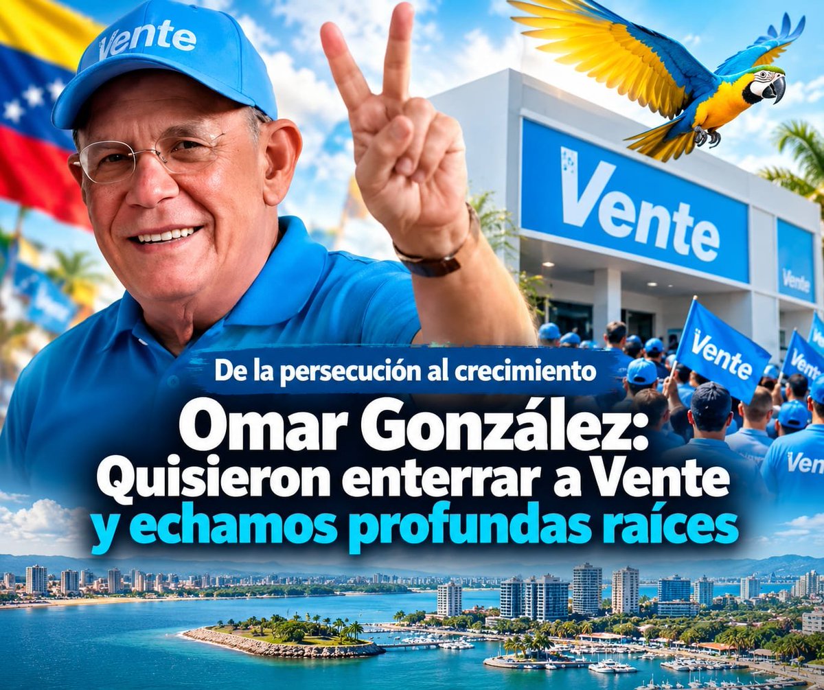 omargonzalez6's tweet photo. Quisieron enterrar a Vente Venezuela con persecución, cárcel y exilio. No pudieron: echamos raíces. Hoy crecemos en cada rincón del país. Con María Corina, la esperanza se organiza y la libertad avanza https://t.co/R9iAJkUAdf